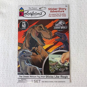 🆕 Colorforms Jurassic World Sticker Story Adventure